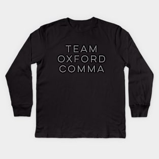Team Oxford Comma Kids Long Sleeve T-Shirt